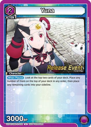 Yuna (030) (UEPR/SAO-2-030) - UEX06BT Sword Art Online Vol2 Release Event Cards - UEX06BT: Sword Art Online Vol.2 Release Event Cards - Card Brawlers | Quebec | Canada |