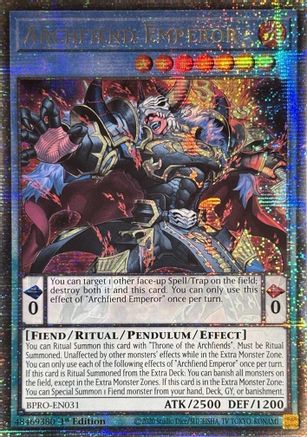 Archfiend Emperor [BPRO-EN031] Starlight Rare - Burst Protocol - Card Brawlers | Quebec | Canada |