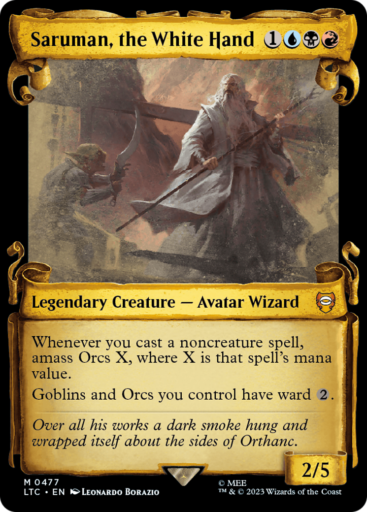 Saruman, the White Hand [The Lord of the Rings: Tales of Middle-Earth Commander Showcase Scrolls] - Magic: The Gathering - Card Brawlers | Quebec | Canada |