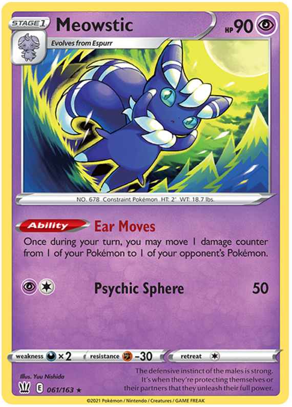 Meowstic (061/163) [Sword & Shield: Battle Styles] - Pokémon - Card Brawlers | Quebec | Canada |