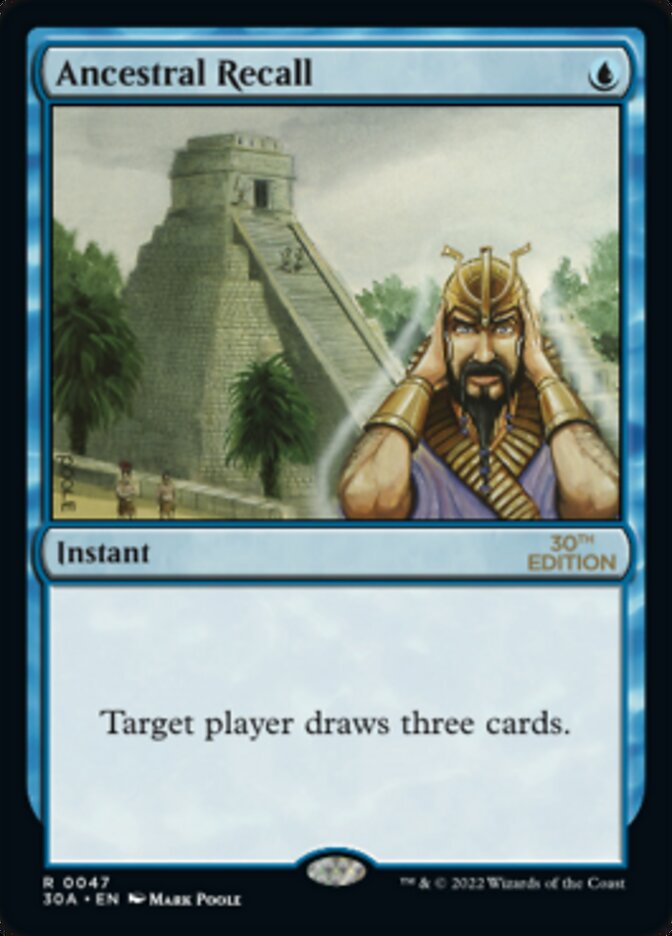 Ancestral Recall [30th Anniversary Edition] - Magic: The Gathering - Card Brawlers | Quebec | Canada |