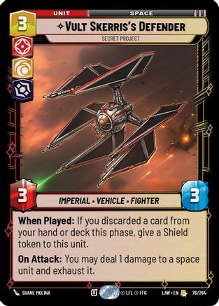Vult Skerris's Defender - Secret Project (76/264) - A Lawless Time - A Lawless Time - Card Brawlers | Quebec | Canada |