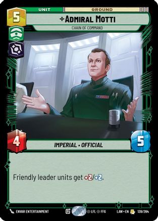 Admiral Motti - Chain of Command (139/264) - A Lawless Time - A Lawless Time - Card Brawlers | Quebec | Canada |