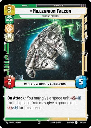 Millennium Falcon - Dodgin Patrols (68/264) - A Lawless Time - A Lawless Time - Card Brawlers | Quebec | Canada |