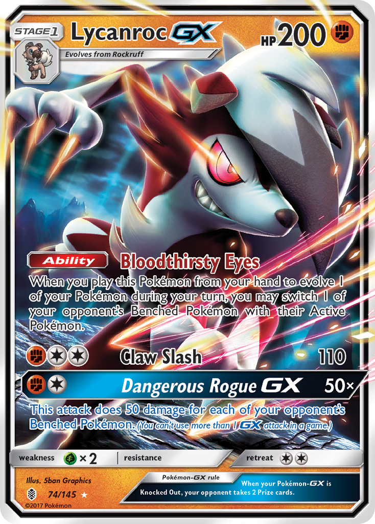 Lycanroc GX (74/145) [Sun & Moon: Guardians Rising] - Pokémon - Card Brawlers | Quebec | Canada |