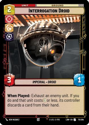 Interrogation Droid (75/264) - A Lawless Time - A Lawless Time - Card Brawlers | Quebec | Canada |