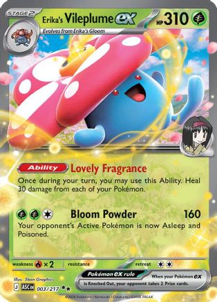 Erika's Vileplume ex (003/null) - Holofoil [ME Ascended Heroes] - ME: Ascended Heroes - Card Brawlers | Quebec | Canada |