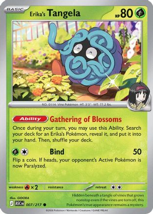Erika's Tangela (007/217) - Reverse Holofoil [ME Ascended Heroes] - ME: Ascended Heroes - Card Brawlers | Quebec | Canada |