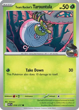 Team Rocket's Tarountula (018/null) - Reverse Holofoil [ME Ascended Heroes] - ME: Ascended Heroes - Card Brawlers | Quebec | Canada |