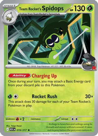 Team Rocket's Spidops (019/null) - Holofoil [ME Ascended Heroes] - ME: Ascended Heroes - Card Brawlers | Quebec | Canada |