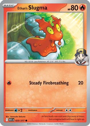 Ethan's Slugma (023/null) - Reverse Holofoil [ME Ascended Heroes] - ME: Ascended Heroes - Card Brawlers | Quebec | Canada |