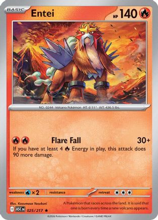 Entei (025/null) - Holofoil [ME Ascended Heroes] - ME: Ascended Heroes - Card Brawlers | Quebec | Canada |