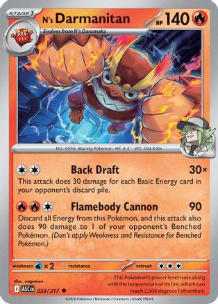 N's Darmanitan (033/null) [ME Ascended Heroes] - ME: Ascended Heroes - Card Brawlers | Quebec | Canada |