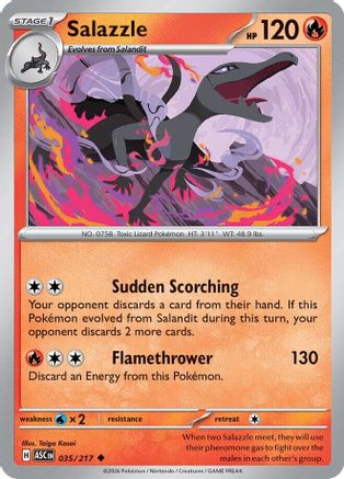 Salazzle (035/217) - Reverse Holofoil [ME Ascended Heroes] - ME: Ascended Heroes - Card Brawlers | Quebec | Canada |