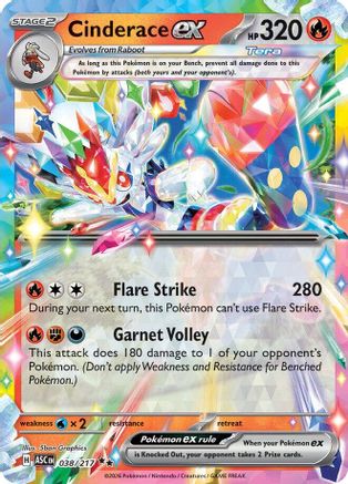 Cinderace ex (038/null) - Holofoil [ME Ascended Heroes] - ME: Ascended Heroes - Card Brawlers | Quebec | Canada |