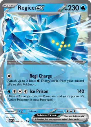 Regice ex (048/null) - Holofoil [ME Ascended Heroes] - ME: Ascended Heroes - Card Brawlers | Quebec | Canada |
