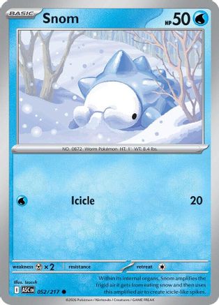 Snom (052/null) - Reverse Holofoil [ME Ascended Heroes] - ME: Ascended Heroes - Card Brawlers | Quebec | Canada |