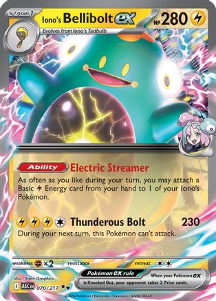 Iono's Bellibolt ex (070/217) - Holofoil [ME Ascended Heroes] - ME: Ascended Heroes - Card Brawlers | Quebec | Canada |
