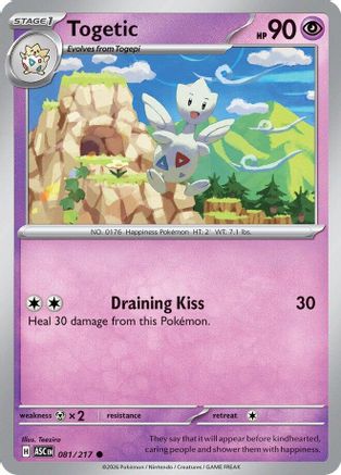 Togetic (081/null) - Reverse Holofoil [ME Ascended Heroes] - ME: Ascended Heroes - Card Brawlers | Quebec | Canada |