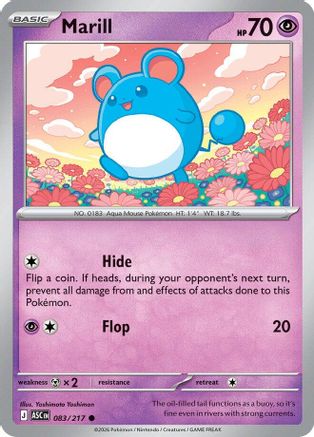 Marill (083/217) - Reverse Holofoil [ME Ascended Heroes] - ME: Ascended Heroes - Card Brawlers | Quebec | Canada |