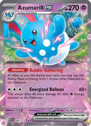 Azumarill ex (084/null) - Holofoil [ME Ascended Heroes] - ME: Ascended Heroes - Card Brawlers | Quebec | Canada |