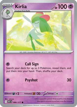 Kirlia (088/null) [ME Ascended Heroes] - ME: Ascended Heroes - Card Brawlers | Quebec | Canada |
