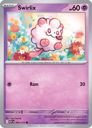 Swirlix (093/null) - Reverse Holofoil [ME Ascended Heroes] - ME: Ascended Heroes - Card Brawlers | Quebec | Canada |