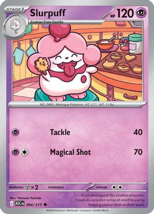 Slurpuff (094/217) - Reverse Holofoil [ME Ascended Heroes] - ME: Ascended Heroes - Card Brawlers | Quebec | Canada |