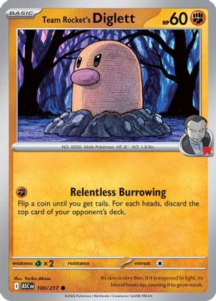 Team Rocket's Diglett (100/null) [ME Ascended Heroes] - ME: Ascended Heroes - Card Brawlers | Quebec | Canada |