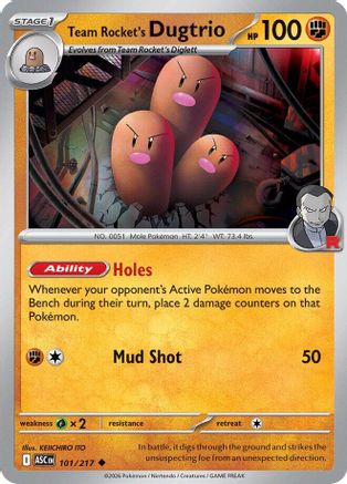 Team Rocket's Dugtrio (101/217) [ME Ascended Heroes] - ME: Ascended Heroes - Card Brawlers | Quebec | Canada |