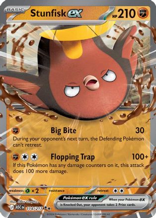 Stunfisk ex (114/217) - Holofoil [ME Ascended Heroes] - ME: Ascended Heroes - Card Brawlers | Quebec | Canada |