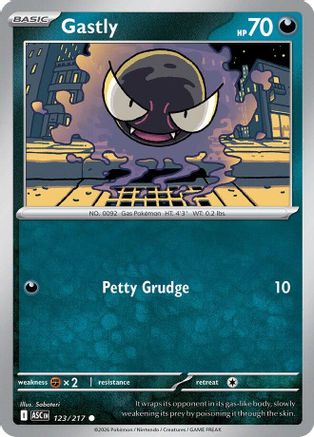 Gastly (123/null) - Reverse Holofoil [ME Ascended Heroes] - ME: Ascended Heroes - Card Brawlers | Quebec | Canada |