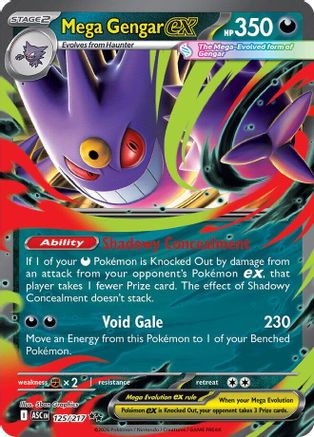 Mega Gengar ex (125/217) - Holofoil [ME Ascended Heroes] - ME: Ascended Heroes - Card Brawlers | Quebec | Canada |