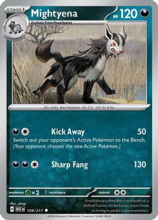 Mightyena (129/217) [ME Ascended Heroes] - ME: Ascended Heroes - Card Brawlers | Quebec | Canada |