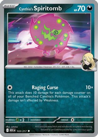 Cynthia's Spiritomb (133/217) - Reverse Holofoil [ME Ascended Heroes] - ME: Ascended Heroes - Card Brawlers | Quebec | Canada |