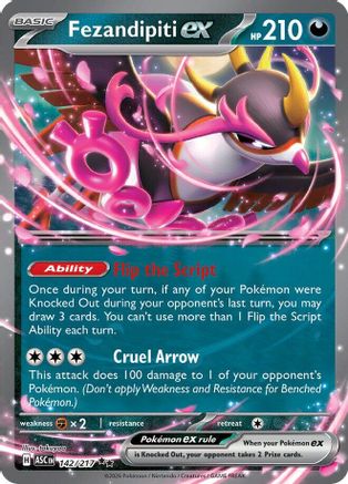 Fezandipiti ex (142/217) - Holofoil [ME Ascended Heroes] - ME: Ascended Heroes - Card Brawlers | Quebec | Canada |