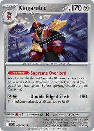 Kingambit (148/null) - Reverse Holofoil [ME Ascended Heroes] - ME: Ascended Heroes - Card Brawlers | Quebec | Canada |