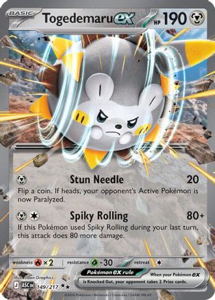 Togedemaru ex (149/null) - Holofoil [ME Ascended Heroes] - ME: Ascended Heroes - Card Brawlers | Quebec | Canada |
