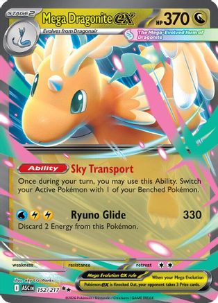 Mega Dragonite ex (152/217) - Holofoil [ME Ascended Heroes] - ME: Ascended Heroes - Card Brawlers | Quebec | Canada |
