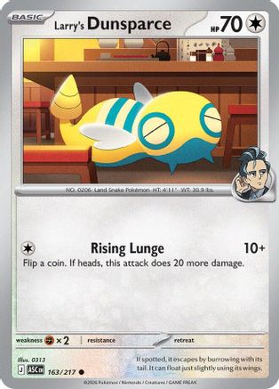 Larry's Dunsparce (163/null) [ME Ascended Heroes] - ME: Ascended Heroes - Card Brawlers | Quebec | Canada |