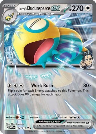 Larry's Dudunsparce ex (164/null) - Holofoil [ME Ascended Heroes] - ME: Ascended Heroes - Card Brawlers | Quebec | Canada |