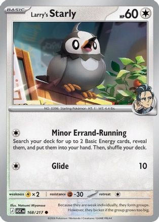 Larry's Starly (168/null) - Reverse Holofoil [ME Ascended Heroes] - ME: Ascended Heroes - Card Brawlers | Quebec | Canada |