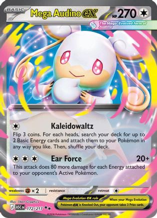 Mega Audino ex (172/217) - Holofoil [ME Ascended Heroes] - ME: Ascended Heroes - Card Brawlers | Quebec | Canada |