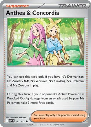 Anthea & Concordia (182/217) - Reverse Holofoil [ME Ascended Heroes] - ME: Ascended Heroes - Card Brawlers | Quebec | Canada |
