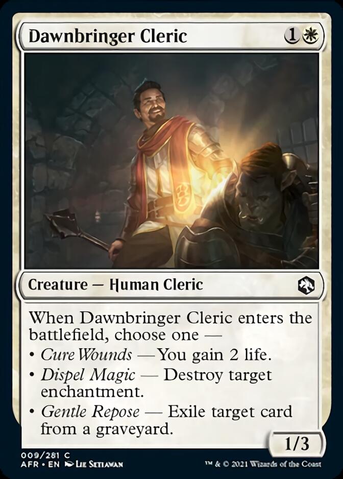 Dawnbringer Cleric [Dungeons & Dragons: Adventures in the Forgotten Realms] - Magic: The Gathering - Card Brawlers | Quebec | Canada |