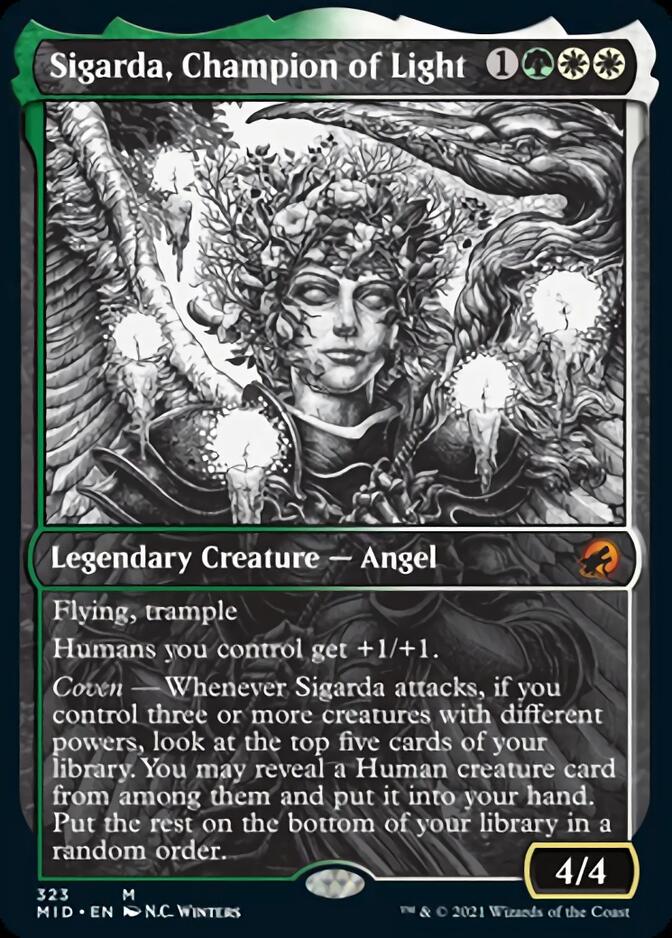 Sigarda, Champion of Light (Showcase) [Innistrad: Midnight Hunt] - Magic: The Gathering - Card Brawlers | Quebec | Canada |
