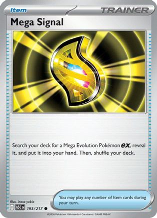 Mega Signal (193/null) - Reverse Holofoil [ME Ascended Heroes] - ME: Ascended Heroes - Card Brawlers | Quebec | Canada |