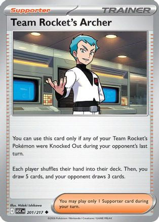 Team Rocket's Archer (201/null) - Reverse Holofoil [ME Ascended Heroes] - ME: Ascended Heroes - Card Brawlers | Quebec | Canada |