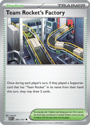 Team Rocket's Factory (203/null) [ME Ascended Heroes] - ME: Ascended Heroes - Card Brawlers | Quebec | Canada |