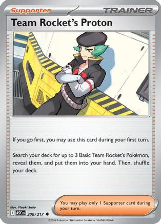 Team Rocket's Proton (208/null) - Reverse Holofoil [ME Ascended Heroes] - ME: Ascended Heroes - Card Brawlers | Quebec | Canada |